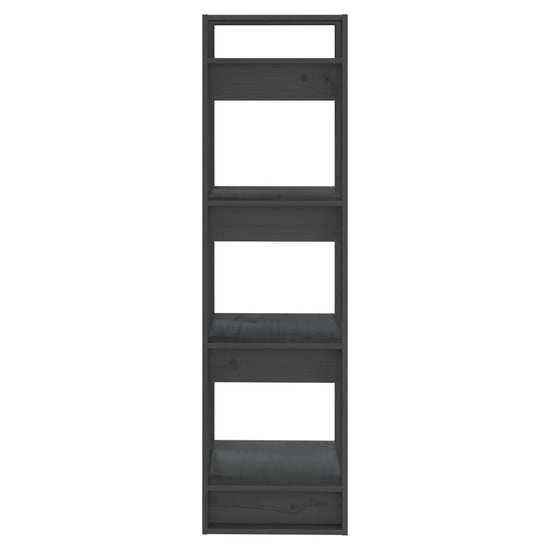 Boekenkast/kamerscherm 41x35x125 cm massief grenenhout grijs MeubelReus