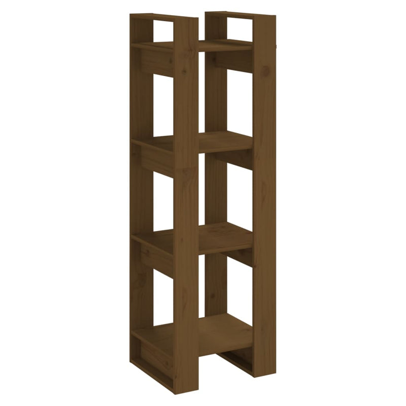 Boekenkast/kamerscherm 41x35x125 cm massief hout honingbruin MeubelReus