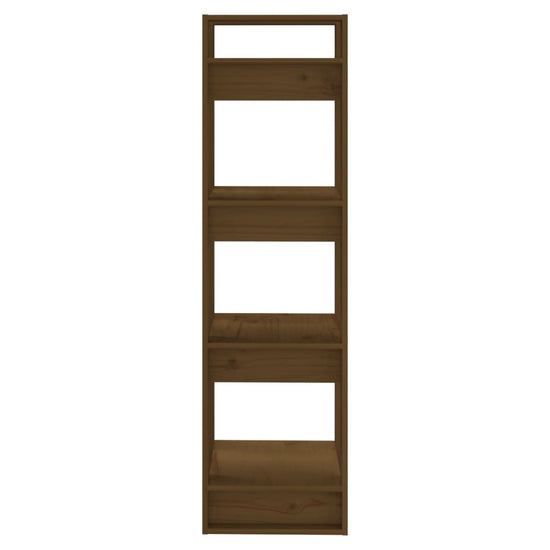 Boekenkast/kamerscherm 41x35x125 cm massief hout honingbruin MeubelReus