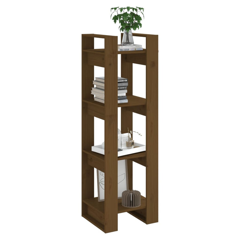 Boekenkast/kamerscherm 41x35x125 cm massief hout honingbruin MeubelReus