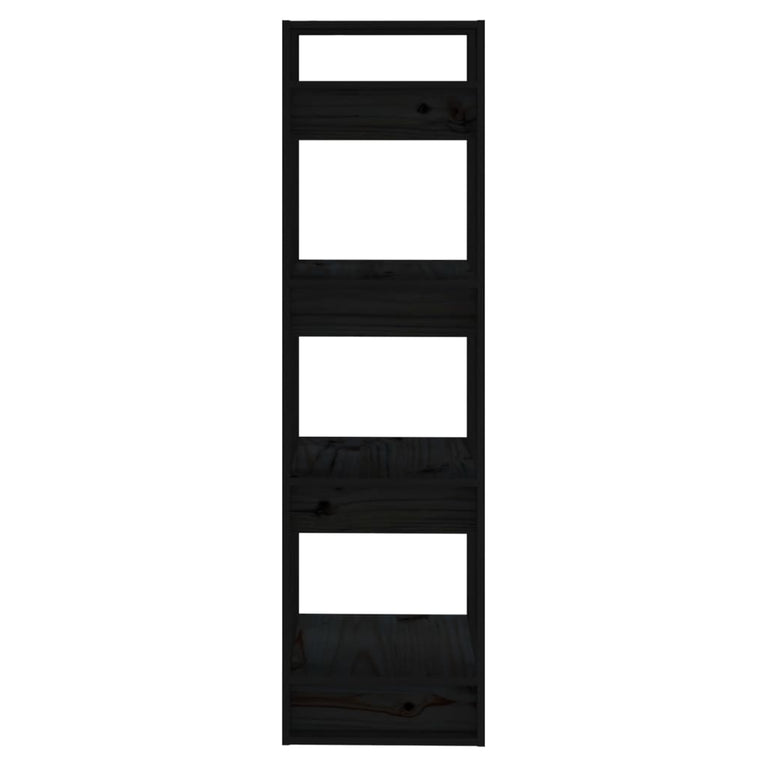 Boekenkast/kamerscherm 41x35x125 cm massief grenenhout zwart MeubelReus
