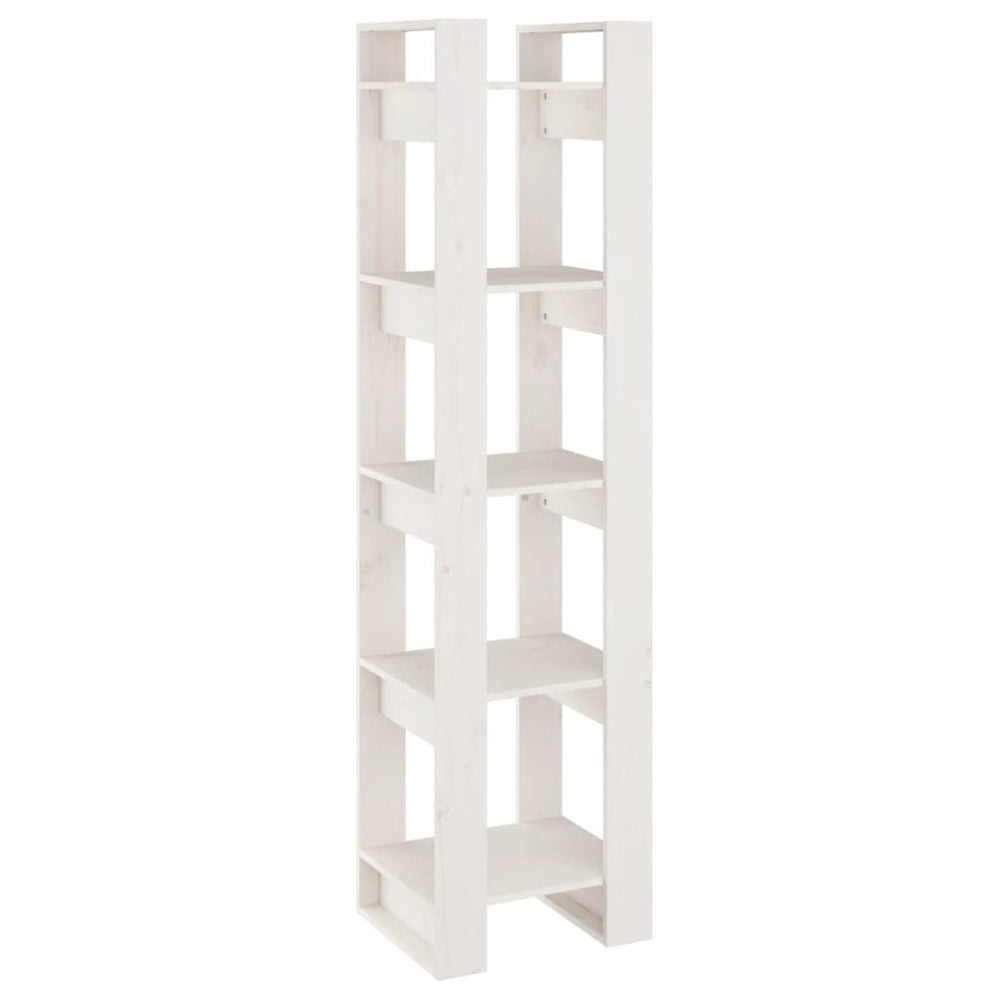 Boekenkast/kamerscherm 41x35x160 cm massief grenenhout wit MeubelReus