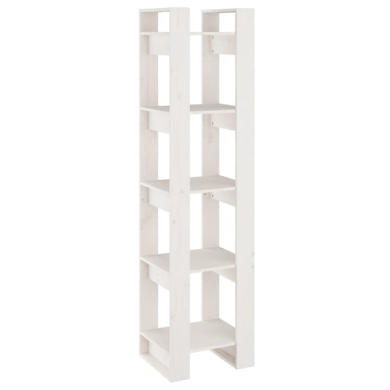 Boekenkast/kamerscherm 41x35x160 cm massief grenenhout wit MeubelReus