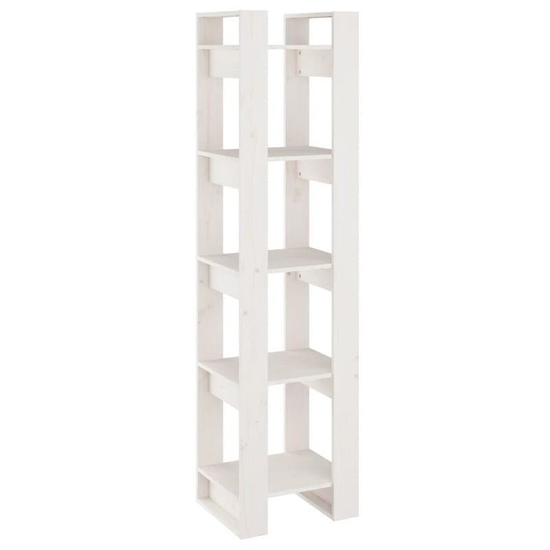 Boekenkast/kamerscherm 41x35x160 cm massief grenenhout wit MeubelReus