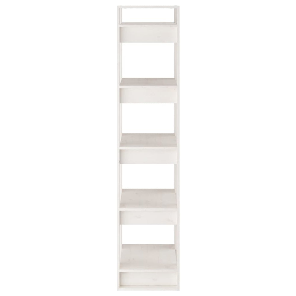 Boekenkast/kamerscherm 41x35x160 cm massief grenenhout wit MeubelReus