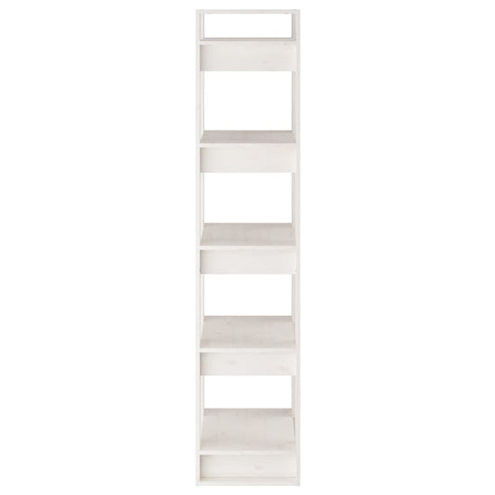 Boekenkast/kamerscherm 41x35x160 cm massief grenenhout wit MeubelReus