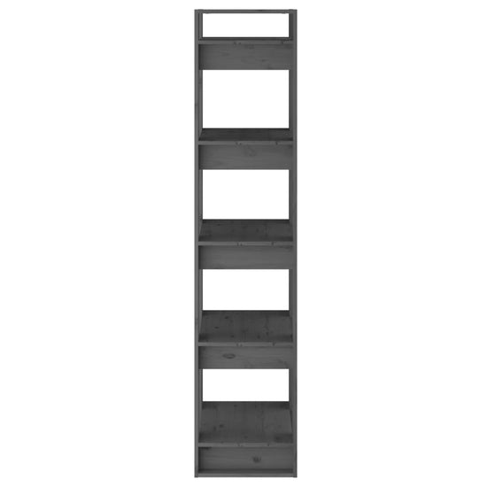 Boekenkast/kamerscherm 41x35x160 cm massief grenenhout grijs MeubelReus