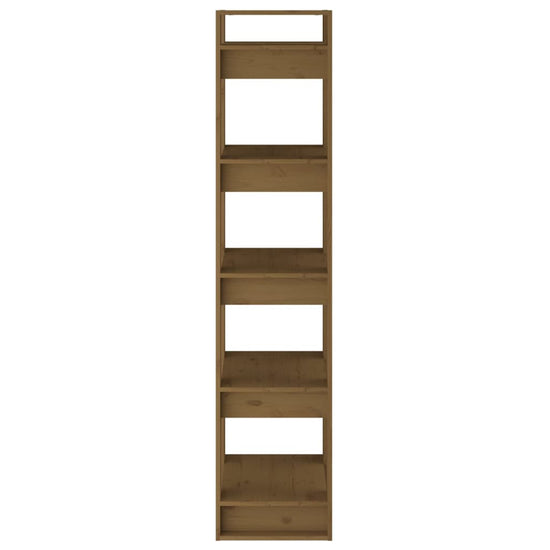 Boekenkast/kamerscherm 41x35x160 cm grenenhout honingbruin MeubelReus