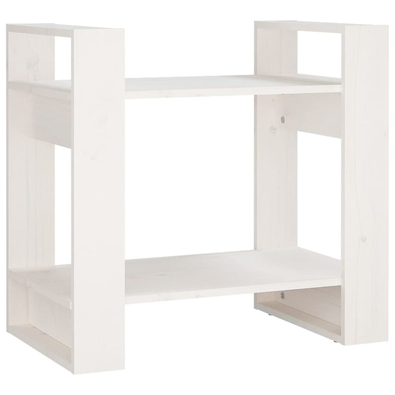 Boekenkast/kamerscherm 60x35x57 cm massief grenenhout wit MeubelReus