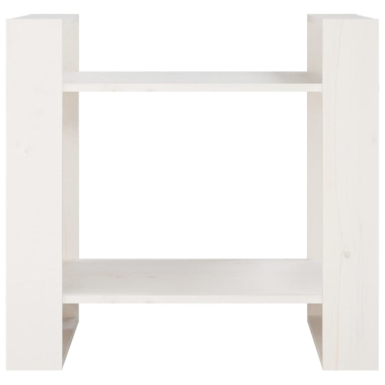 Boekenkast/kamerscherm 60x35x57 cm massief grenenhout wit MeubelReus