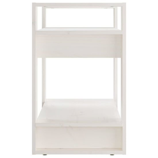 Boekenkast/kamerscherm 60x35x57 cm massief grenenhout wit MeubelReus