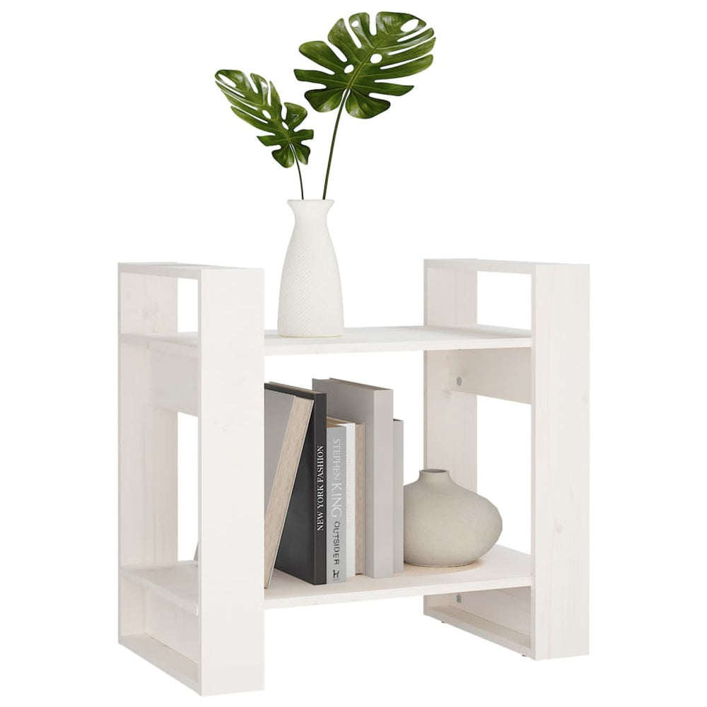 Boekenkast/kamerscherm 60x35x57 cm massief grenenhout wit MeubelReus