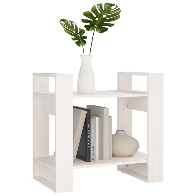 Boekenkast/kamerscherm 60x35x57 cm massief grenenhout wit MeubelReus
