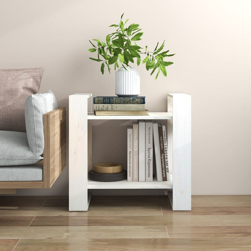 Boekenkast/kamerscherm 60x35x57 cm massief grenenhout wit MeubelReus