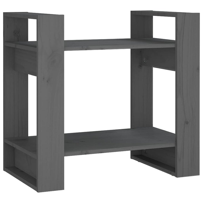 Boekenkast/kamerscherm 60x35x57 cm massief grenenhout grijs MeubelReus