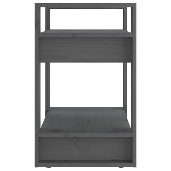 Boekenkast/kamerscherm 60x35x57 cm massief grenenhout grijs MeubelReus