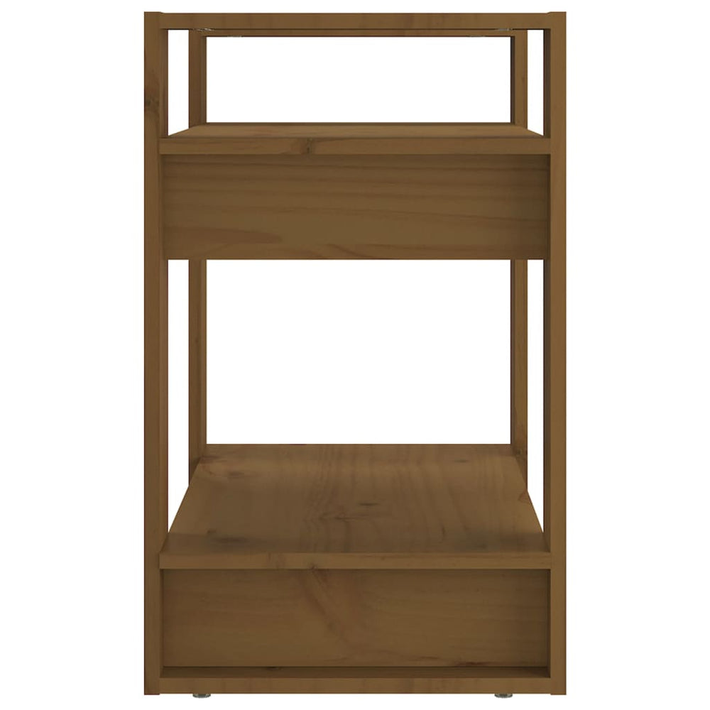 Boekenkast/kamerscherm 60x35x57 cm massief hout honingbruin MeubelReus