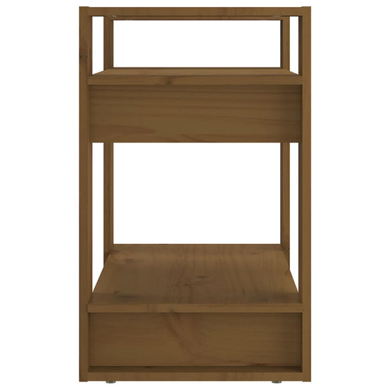 Boekenkast/kamerscherm 60x35x57 cm massief hout honingbruin MeubelReus