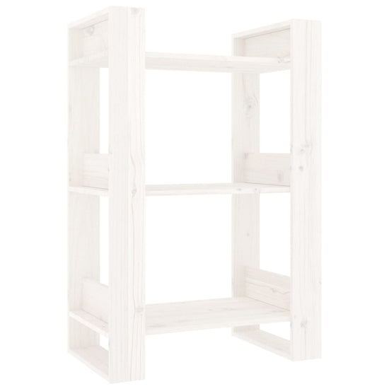Boekenkast/kamerscherm 60x35x91 cm massief grenenhout wit MeubelReus