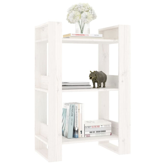 Boekenkast/kamerscherm 60x35x91 cm massief grenenhout wit MeubelReus