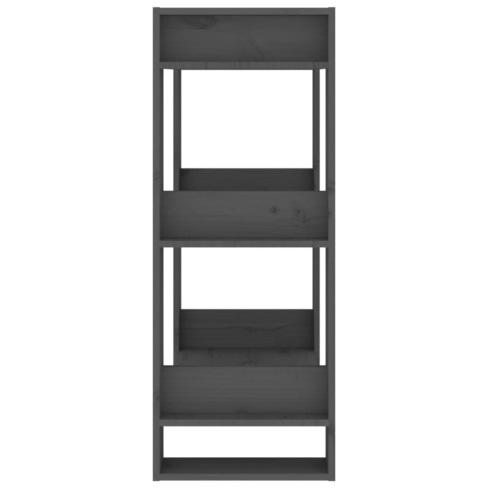 Boekenkast/kamerscherm 60x35x91 cm massief grenenhout grijs MeubelReus