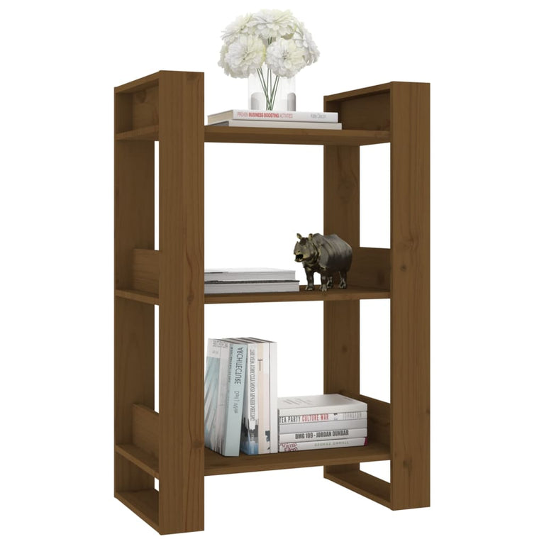 Boekenkast/kamerscherm 60x35x91 cm massief hout honingbruin MeubelReus
