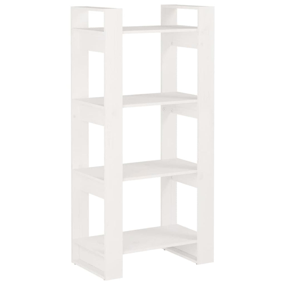 Boekenkast/kamerscherm 60x35x125 cm massief hout wit MeubelReus