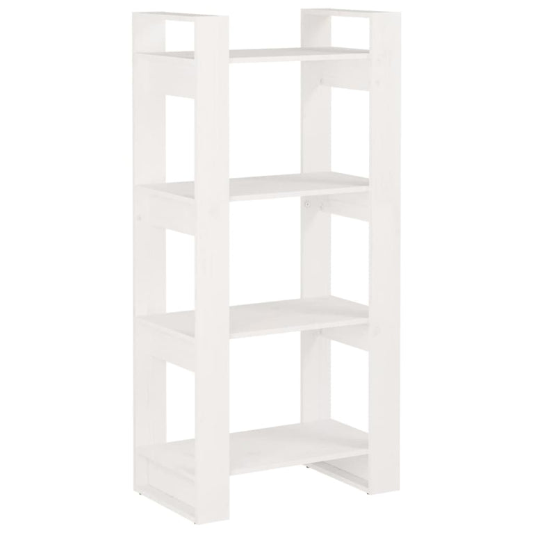 Boekenkast/kamerscherm 60x35x125 cm massief hout wit MeubelReus