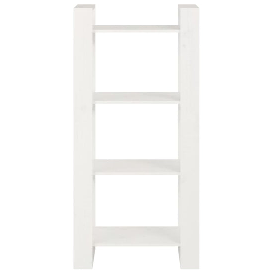 Boekenkast/kamerscherm 60x35x125 cm massief hout wit MeubelReus