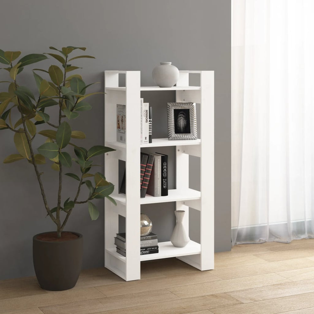 Boekenkast/kamerscherm 60x35x125 cm massief hout wit MeubelReus