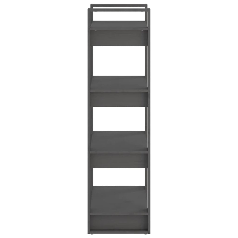 Boekenkast/kamerscherm 60x35x125 cm massief hout grijs MeubelReus