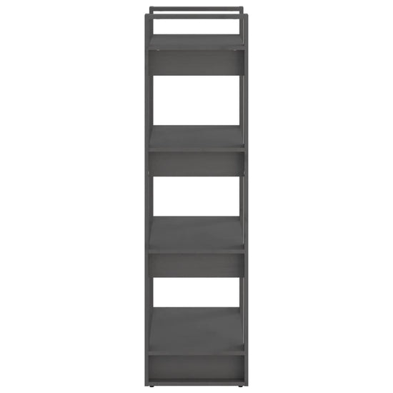 Boekenkast/kamerscherm 60x35x125 cm massief hout grijs MeubelReus