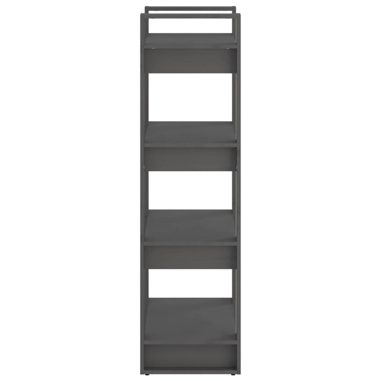 Boekenkast/kamerscherm 60x35x125 cm massief hout grijs MeubelReus