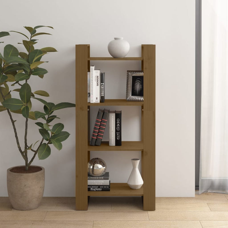 Boekenkast/kamerscherm 60x35x125 cm massief hout honingbruin MeubelReus