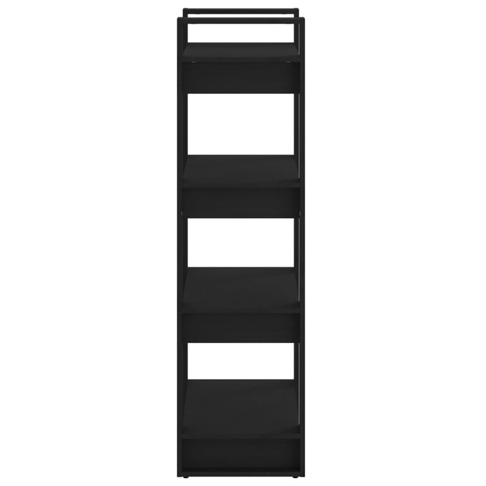 Boekenkast/kamerscherm 60x35x125 cm massief hout zwart MeubelReus