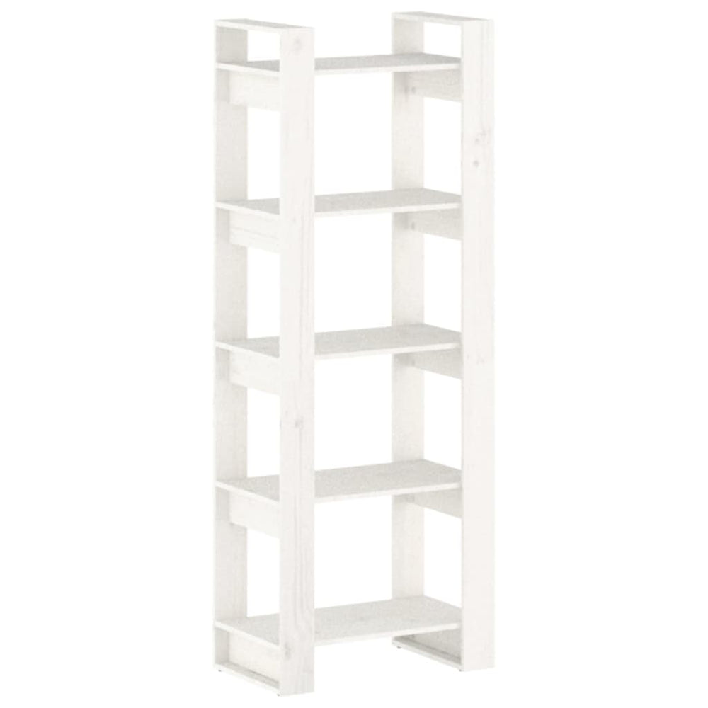 Boekenkast/kamerscherm 60x35x160 cm massief hout wit MeubelReus