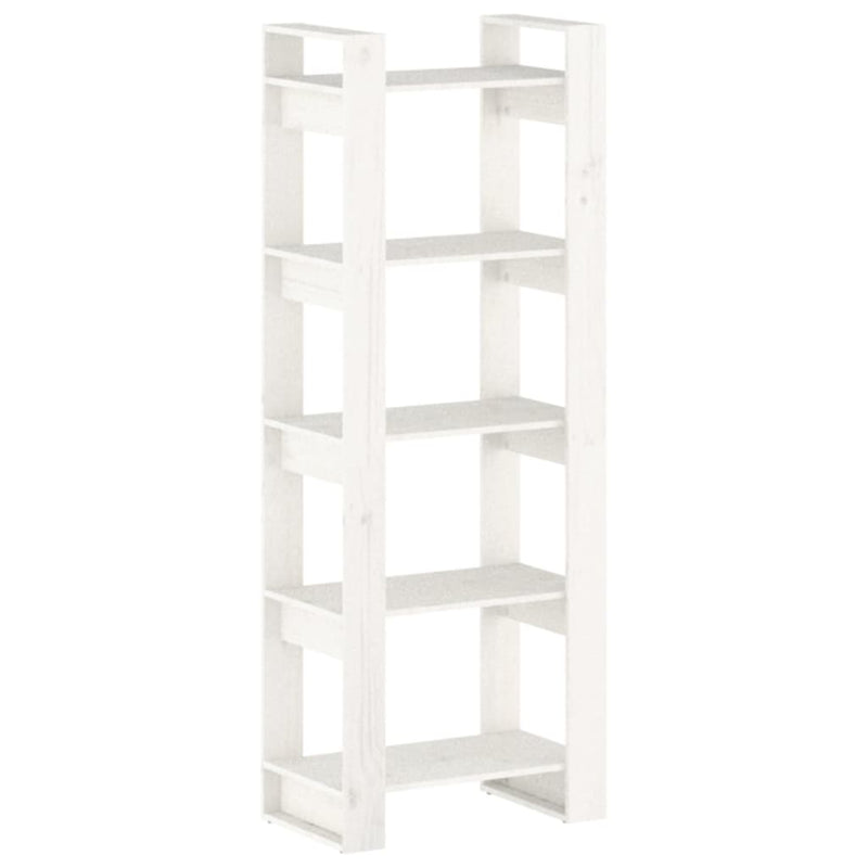 Boekenkast/kamerscherm 60x35x160 cm massief hout wit MeubelReus