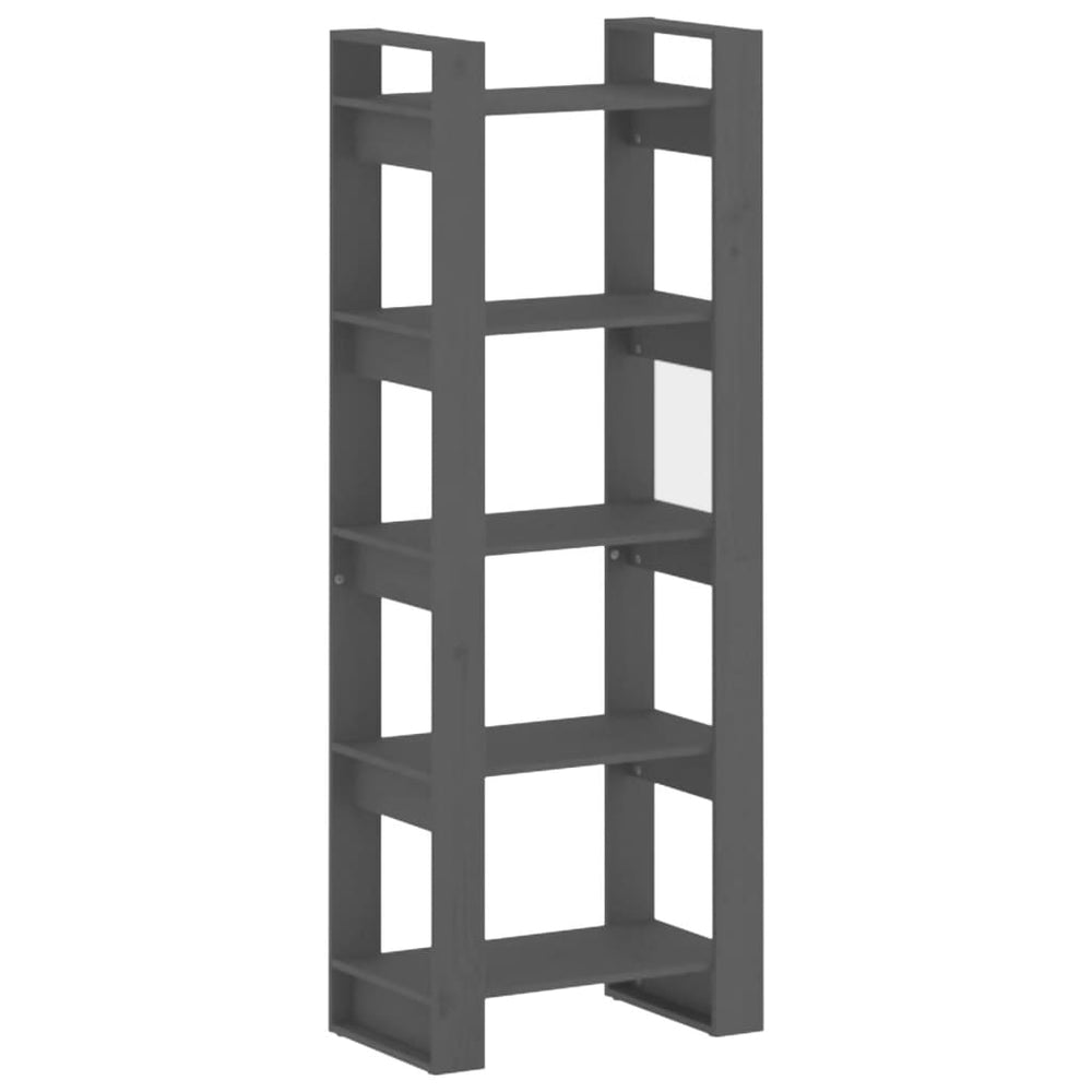 Boekenkast/kamerscherm 60x35x160 cm massief hout grijs MeubelReus