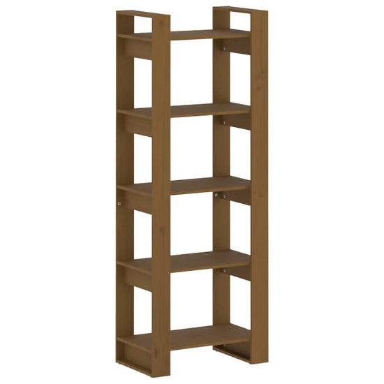 Boekenkast/kamerscherm 60x35x160 cm massief hout honingbruin MeubelReus