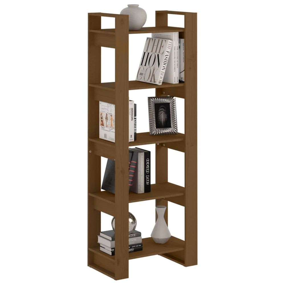 Boekenkast/kamerscherm 60x35x160 cm massief hout honingbruin MeubelReus