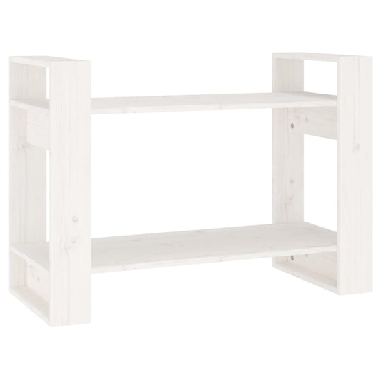 Boekenkast/kamerscherm 80x35x56,5 cm massief grenenhout wit MeubelReus