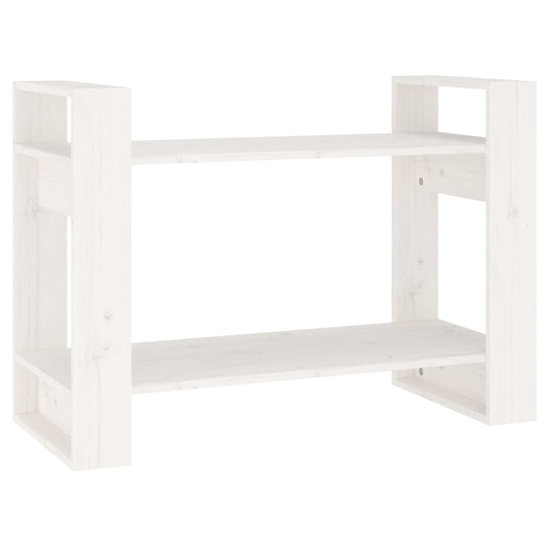 Boekenkast/kamerscherm 80x35x56,5 cm massief grenenhout wit MeubelReus