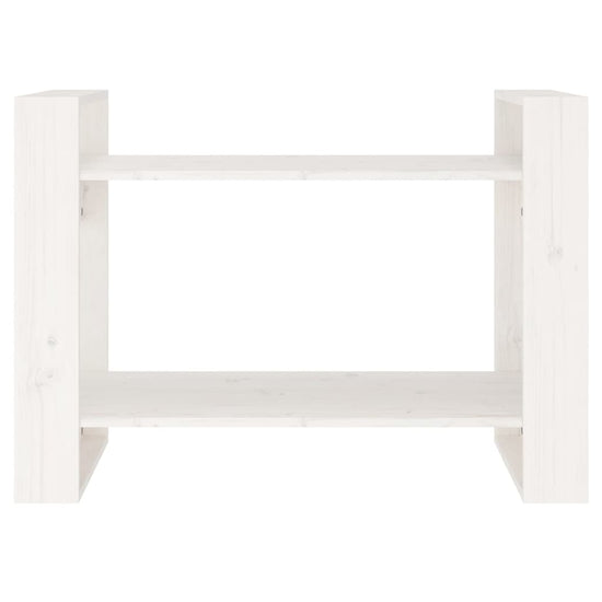 Boekenkast/kamerscherm 80x35x56,5 cm massief grenenhout wit MeubelReus