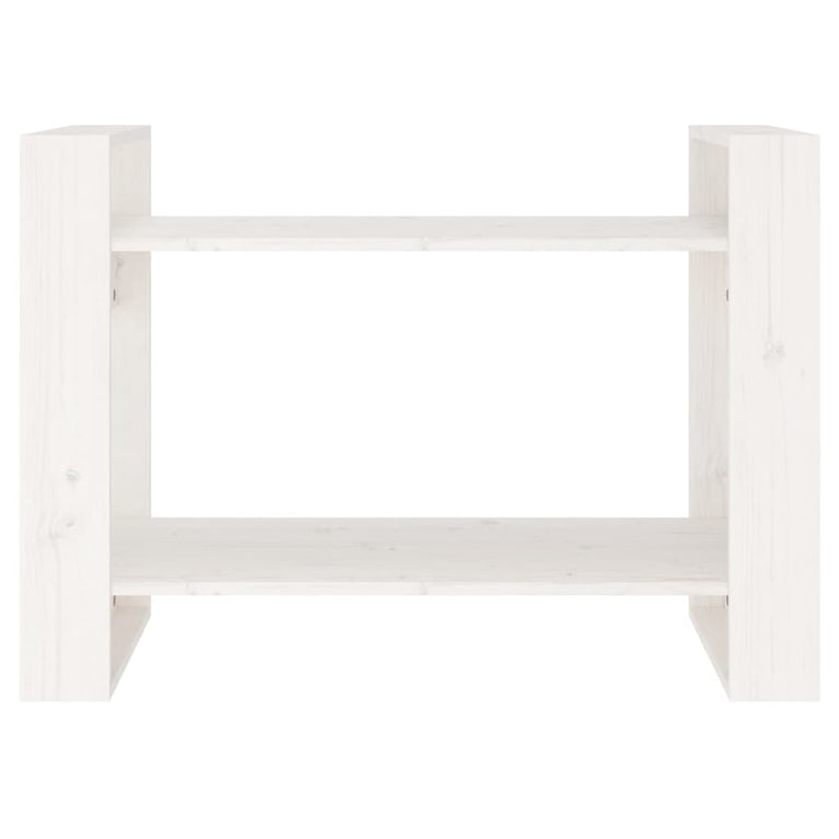 Boekenkast/kamerscherm 80x35x56,5 cm massief grenenhout wit MeubelReus