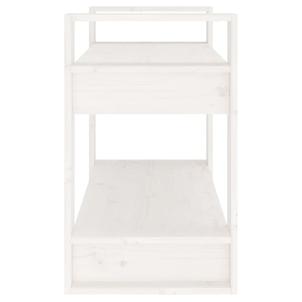 Boekenkast/kamerscherm 80x35x56,5 cm massief grenenhout wit MeubelReus
