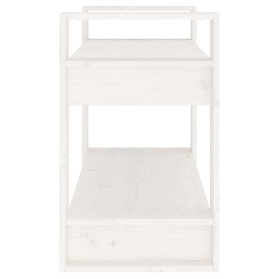 Boekenkast/kamerscherm 80x35x56,5 cm massief grenenhout wit MeubelReus