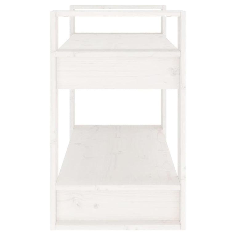 Boekenkast/kamerscherm 80x35x56,5 cm massief grenenhout wit MeubelReus