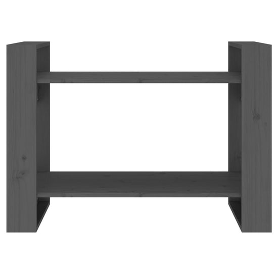Boekenkast/kamerscherm 80x35x56,5 cm massief grenenhout grijs MeubelReus