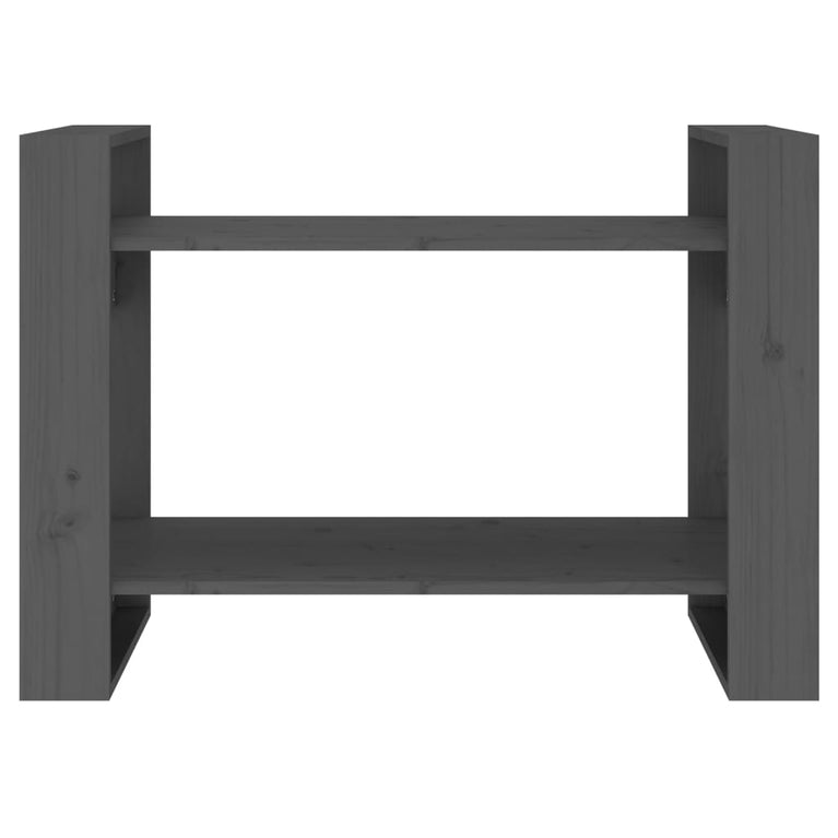 Boekenkast/kamerscherm 80x35x56,5 cm massief grenenhout grijs MeubelReus