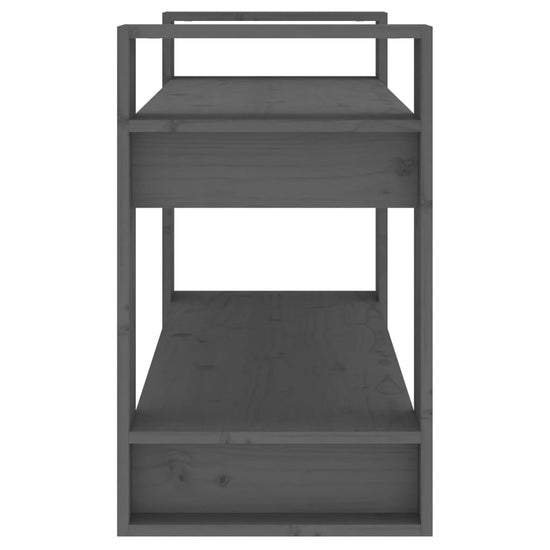 Boekenkast/kamerscherm 80x35x56,5 cm massief grenenhout grijs MeubelReus